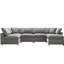 Chenille moderne, 6 places, gris, peu encombrant-1826625098