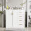 Ensemble de meuble-lavabo 36 po avec lavabo en céramique, armoire de rangement en bois massif, ensemble de meuble-lavabo autoportant avec 3 tiroirs et portes à fermeture douce-108804007-108804013