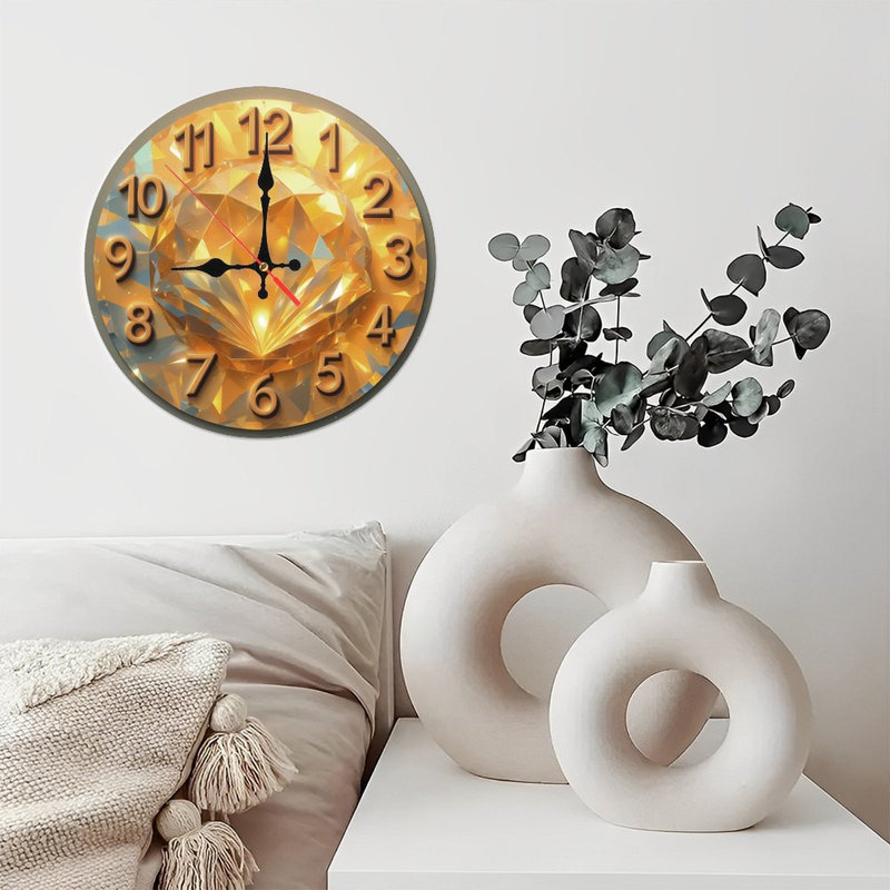 Chiffres de l'horloge dorée