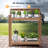 HDPS 3-layer Outdoor Garden Potting Bench Table with 4 Side Hooks