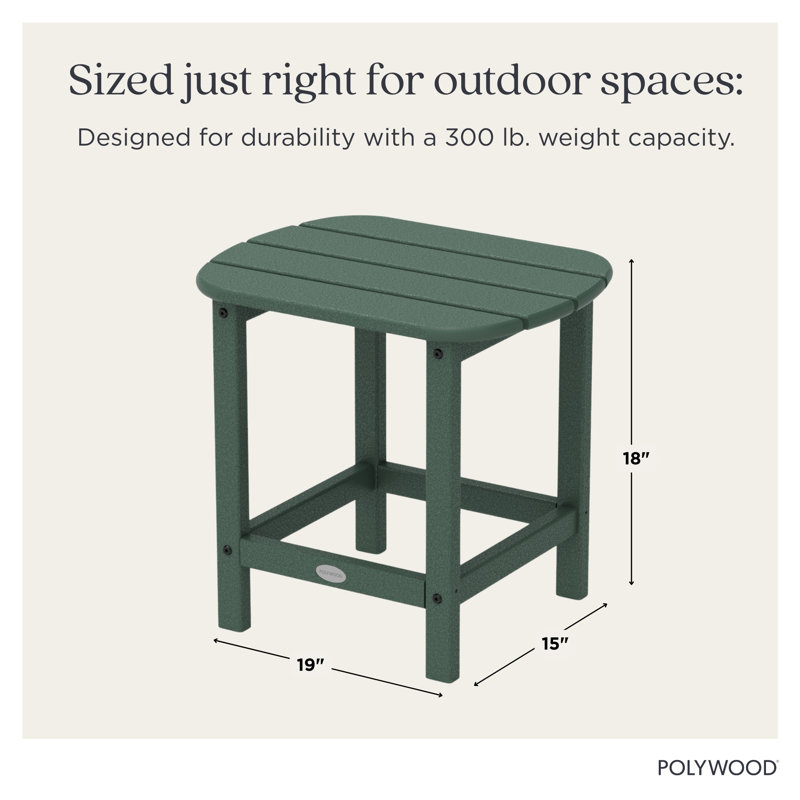 Table d'appoint POLYWOOD South Beach 18 ", Vert forêt