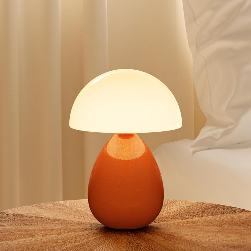 Mushroom Lamp Table Lamp For Bedroom Ice Crackle Desk Lamp Bedside Lamps For Living Room Night Standstable Lamps Cute Modern Mid Century Lamps