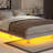 Modern Low Profile Platform Bed With LED Lights-722566747-724381364