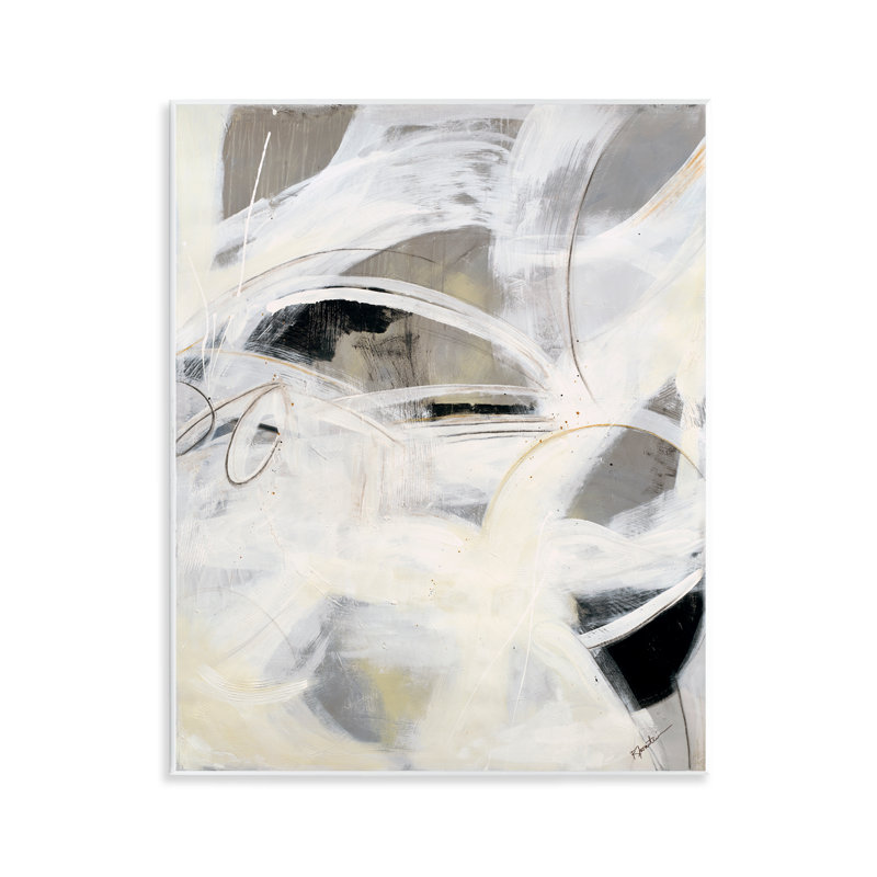 Art mural blanc abstrait par Ruth Fromstein