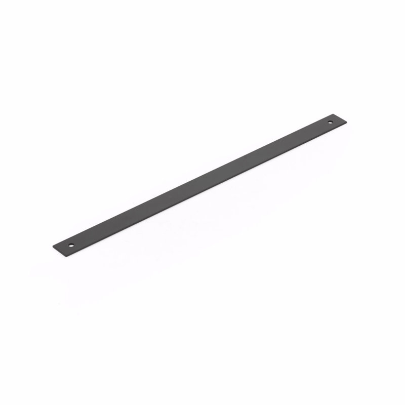 Pub House Pull Backplate, 25.5" H x 1" W, Matte Black