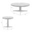 Burdett Mid-Century Round Maroon Coffee Table Set With Tempered Glass Top - Set Of 2