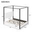 Castella Canopy Bed With Upholstered Headboard And Metal Frame-9032286-9032284