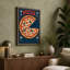 Pizza Under Stars Retro - Wrapped Canvas-406462131-406462152