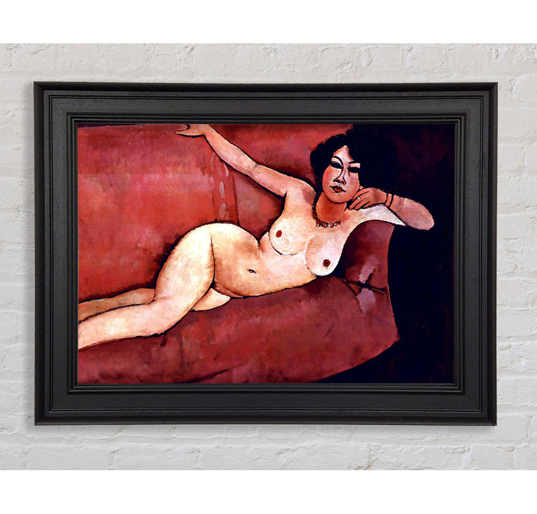 Modigliani Akt auf einem Sofa Almaiisa - Einzelne Bilderrahmen Kunstdrucke