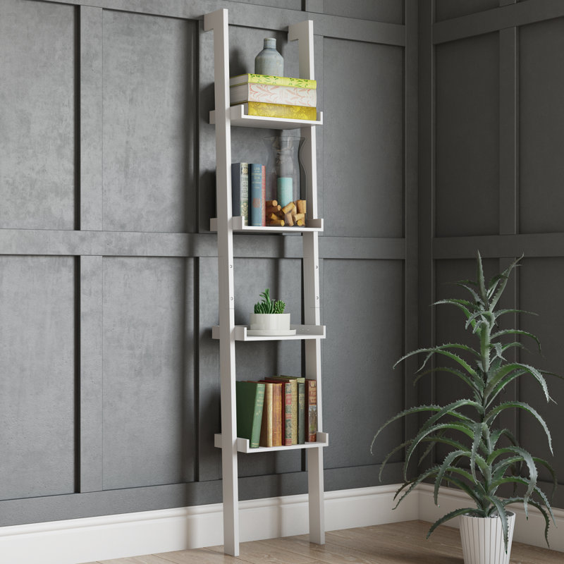 Shamus 180cm H x 36cm W Ladder Bookcase