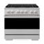 ZLINE 36 in. Marino Gas Range w/ 6 Gas Burners & Convection Oven in Satin Steel Stainless Steel-552816304-552816307