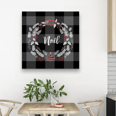 Christmas wreath - 32"x32" art on canvas