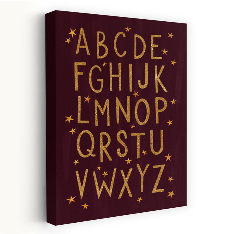 «Alphabet Elegant Whimsical Abstract Landscape Nature», reproduction d'art murale, H 24 po x l 16 po