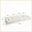 Canapé modulaire en U moderne avec repose-pieds en chenille 5 places Modern White-468612454