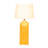 Yellow Ceramic Table Lamp with Crossed Base and Linen Shade