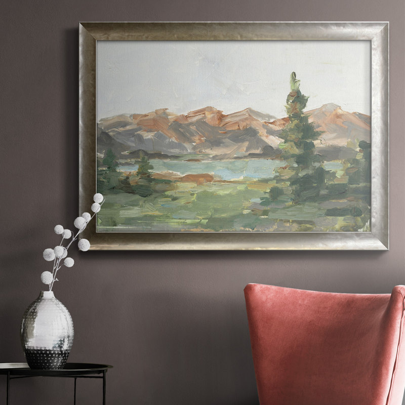 «Rusty Mountains II», toile encadrée de qualité supérieure - prête à être accrochée, H 24 po x l 36 po