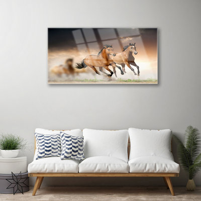 Animals Horses - No Frame Print on Glass