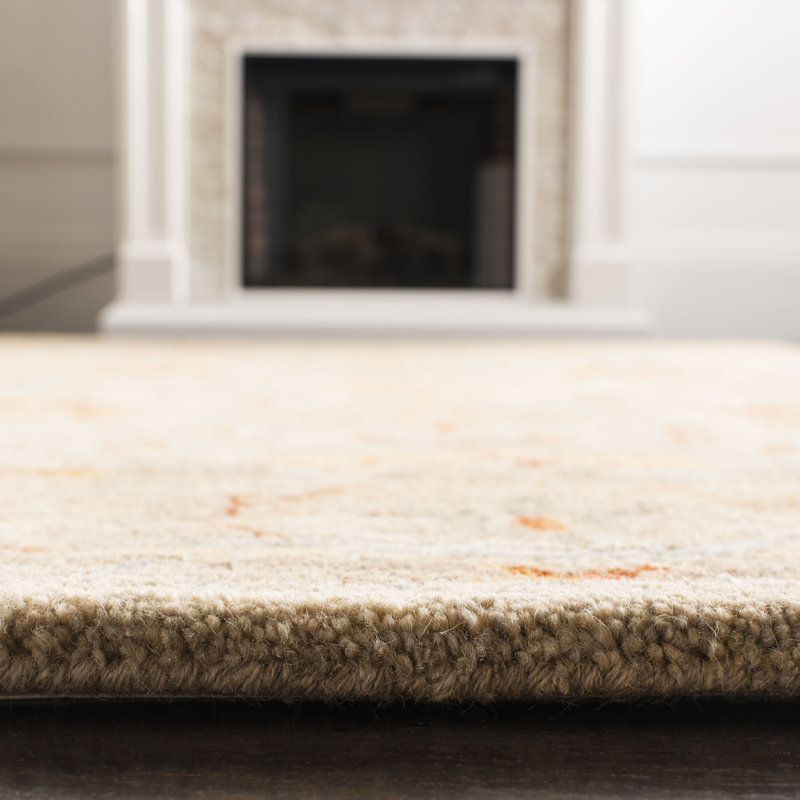 Antiquity Hand-Tufted Beige Area Rug, Rectangle 9' x 12'