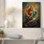 Toile orange sur fond de tourbillons-133060286