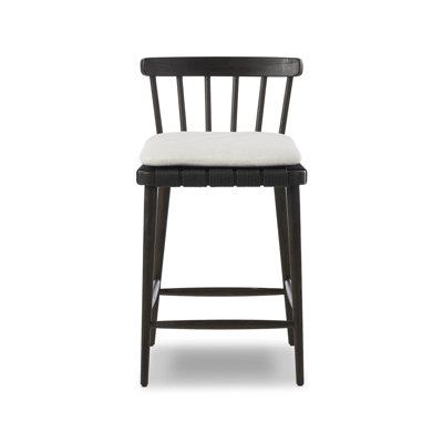 Kershaw Upholstered Stool with Solid Wood Frame