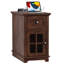 Table de chevet 1 tiroir pour chambre à coucher avec rangement et prises intégrées Binyameen-1274485023-1274485020