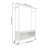 63.4 In Clothing Rack with Wheels