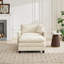Nuage de chenille respirant beige à siège unique, coussin double couche pour une position assise confortable, conception ergonomique avec coussin, ajustement de l'espace modulaire de la maison, configuration en 30 minutes