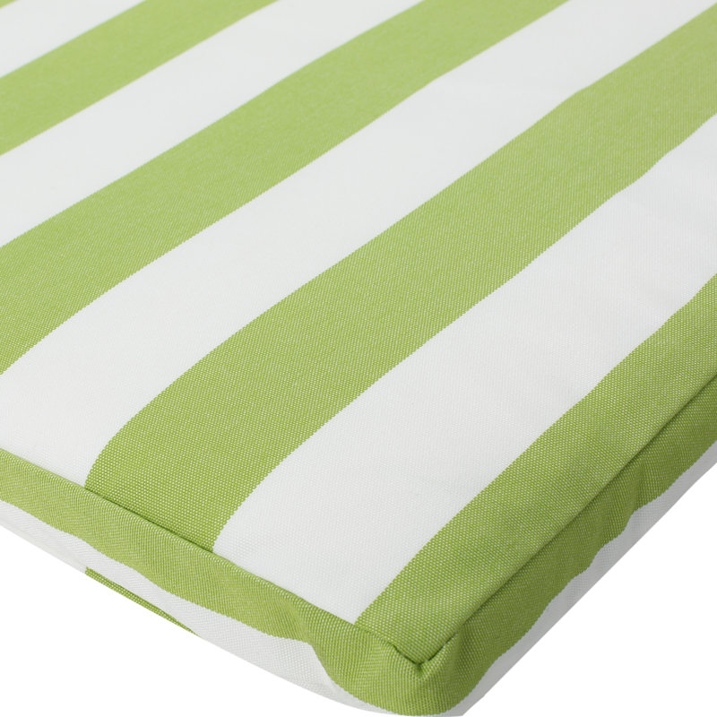 Chaise longue inclinable avec coussin Blaise, Vert / blanc, Brun multi