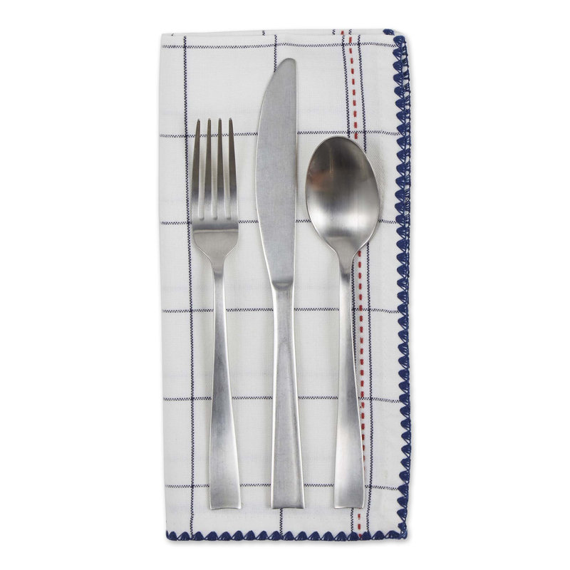 Cristiana Cotton Checkered Square Napkin