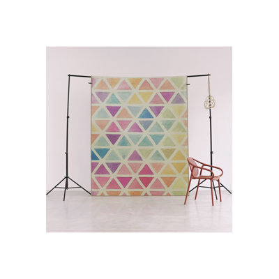 Machine Washable Light Tone Multicolor Geometric Rectangle Patterned Creative Modern Decorative Rug