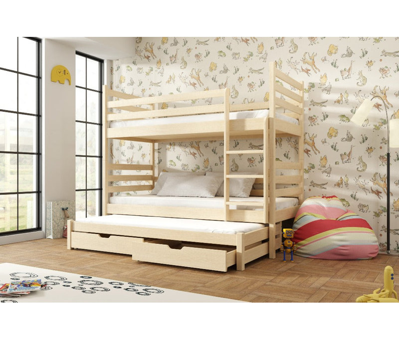 Tombolo Storage Bunk Bed with Trundle Bed
