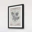 « engine 1914 old paper » par steve king, reproduction d’art encadrée-18049578