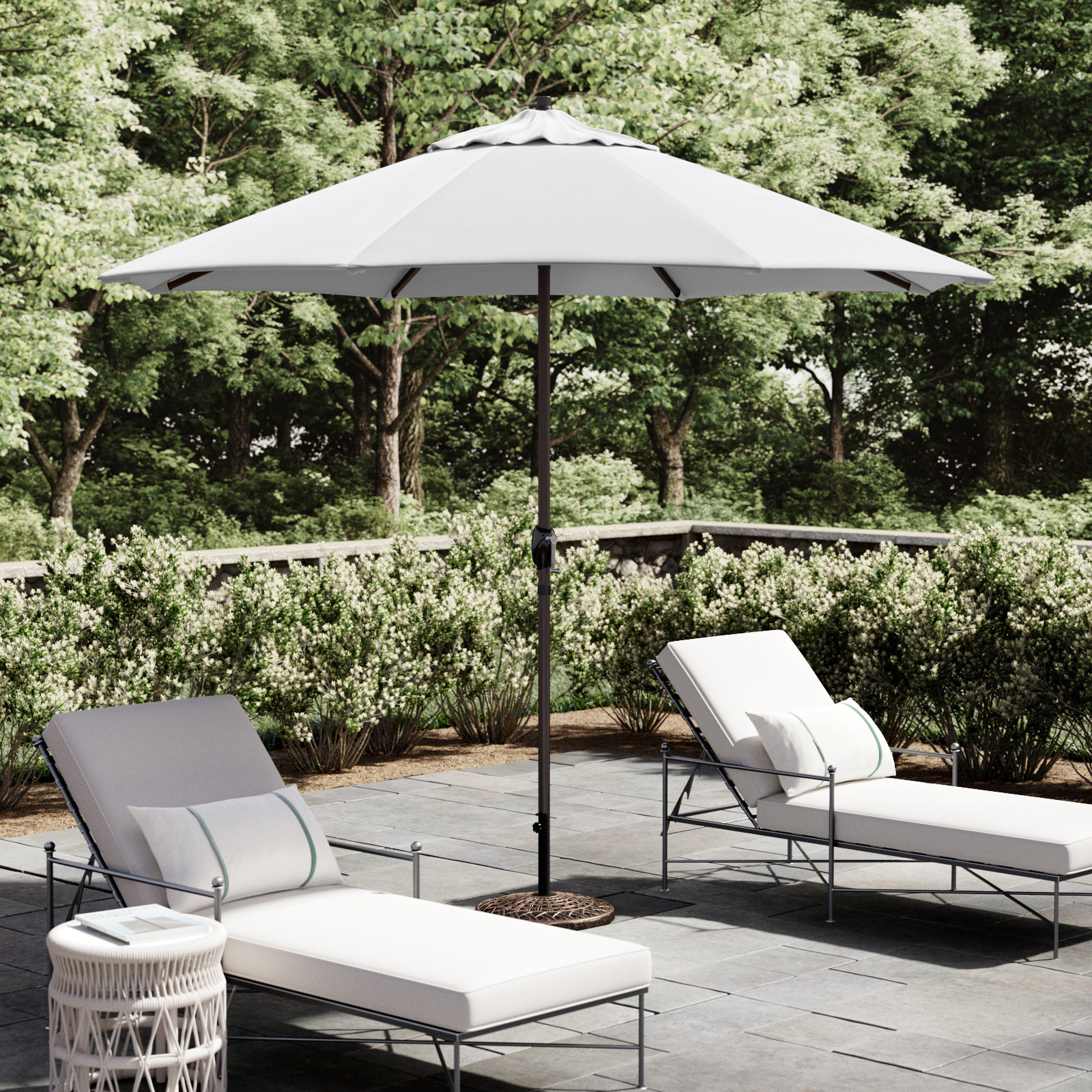 108'' Outdoor Umbrella, Canvas Natural Sunbrella® Canvas