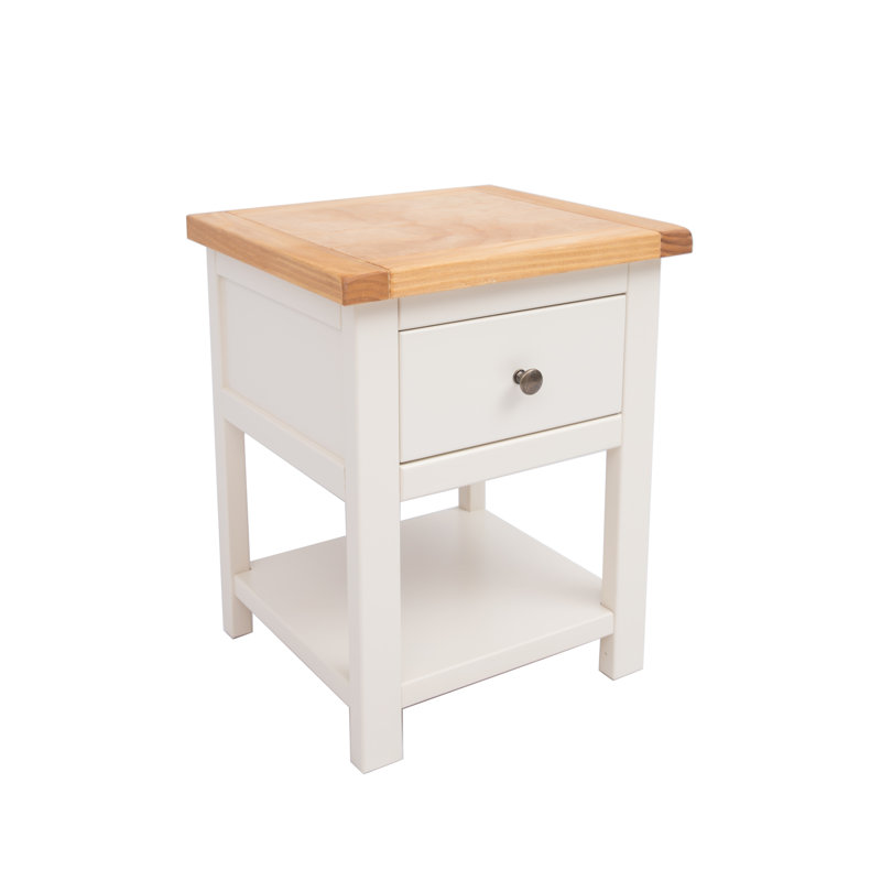 Nabors 45cm W Solid + Manufactured Wood Bedside Table