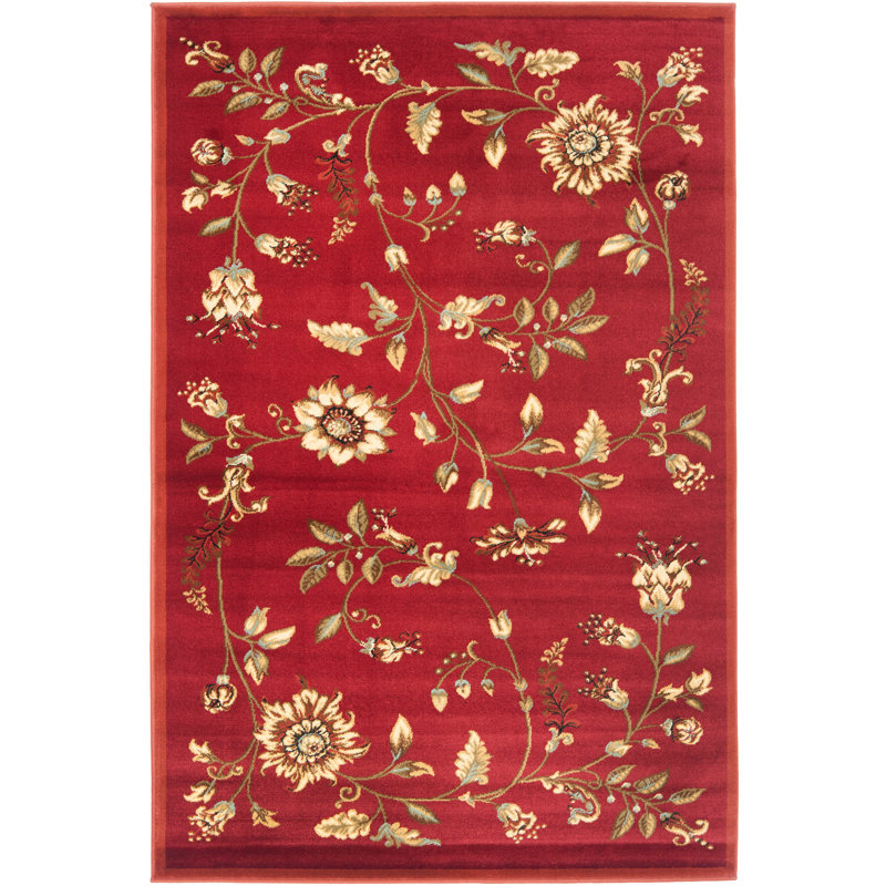 Klose Performance Floral Rug, Rectangle 4' x 6'