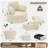  Swivel Accent Chair With Half Moon Ottoman, Round Chairs With Drawer Storage For Living Room, 360° Barrel Chair With Usb Charging Port (Teddy Fabric, Beige)-43178557