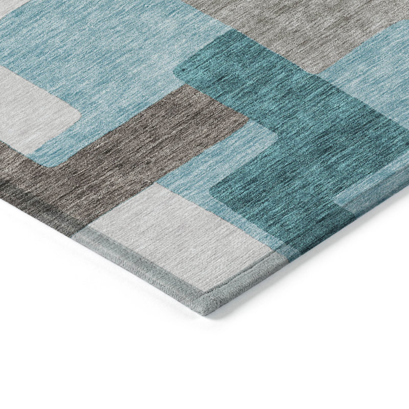  Neysa Non-Slip Indoor / Outdoor Door Mat, Rectangle 3' x 5'