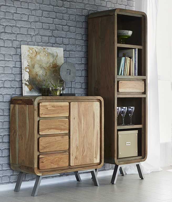 Nueva Vista 180cm H x 50cm W Solid Wood Standard Bookcase