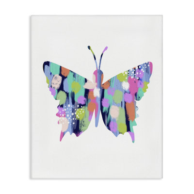 Art mural pastel à motif de papillons par Lisa Nohren
