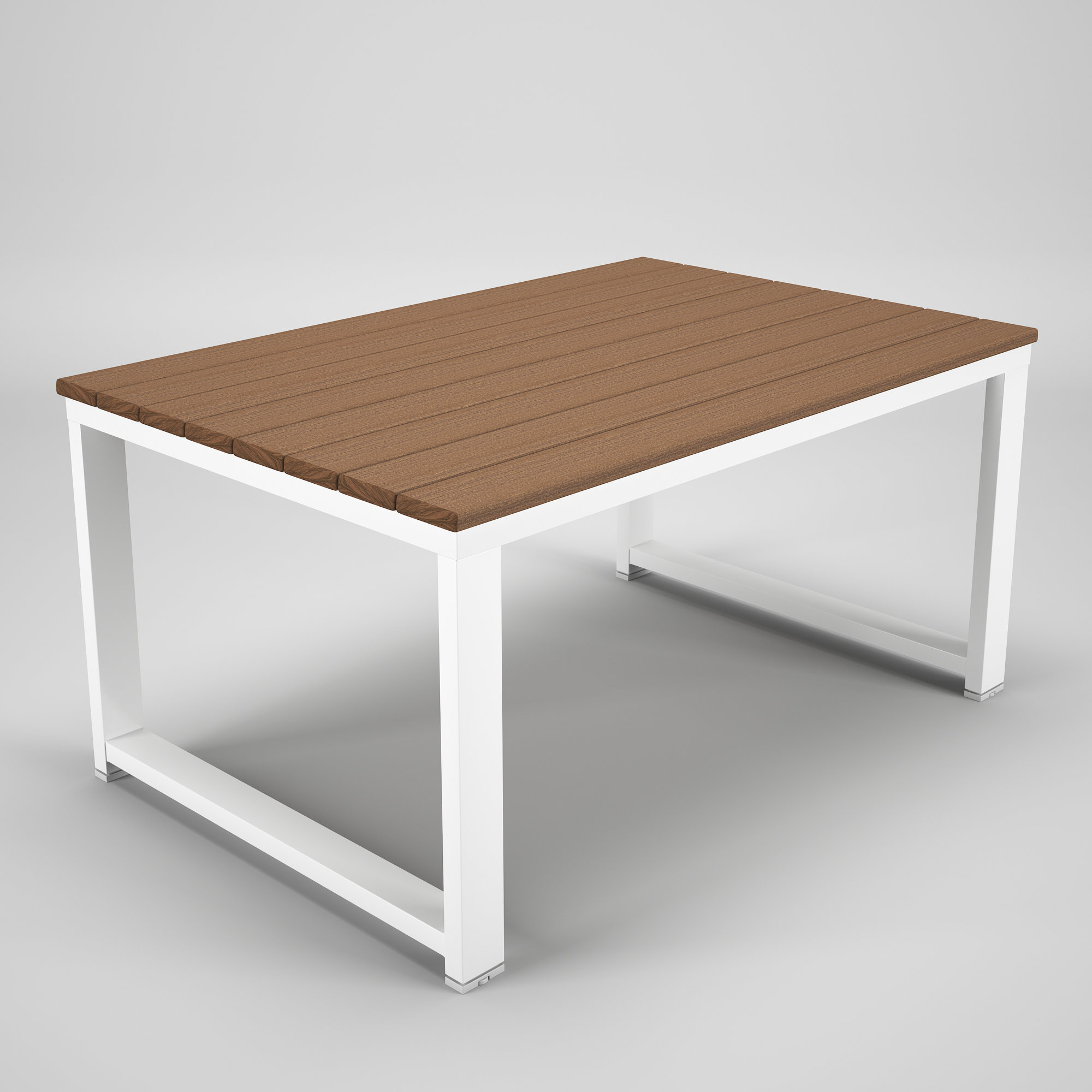 Rectangular Outdoor Patio Coffee Table, Brown