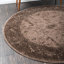 Tapis brun clair à motif floral Godina-29199483