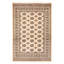 Tapis unique en laine noué à la main Peshawar Bokhara 4 pi 7 po x 6 pi 9 po beige