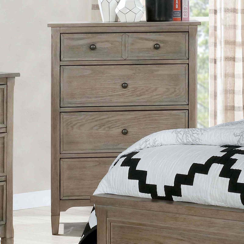 Commode gris chaud brossé au fil de fer