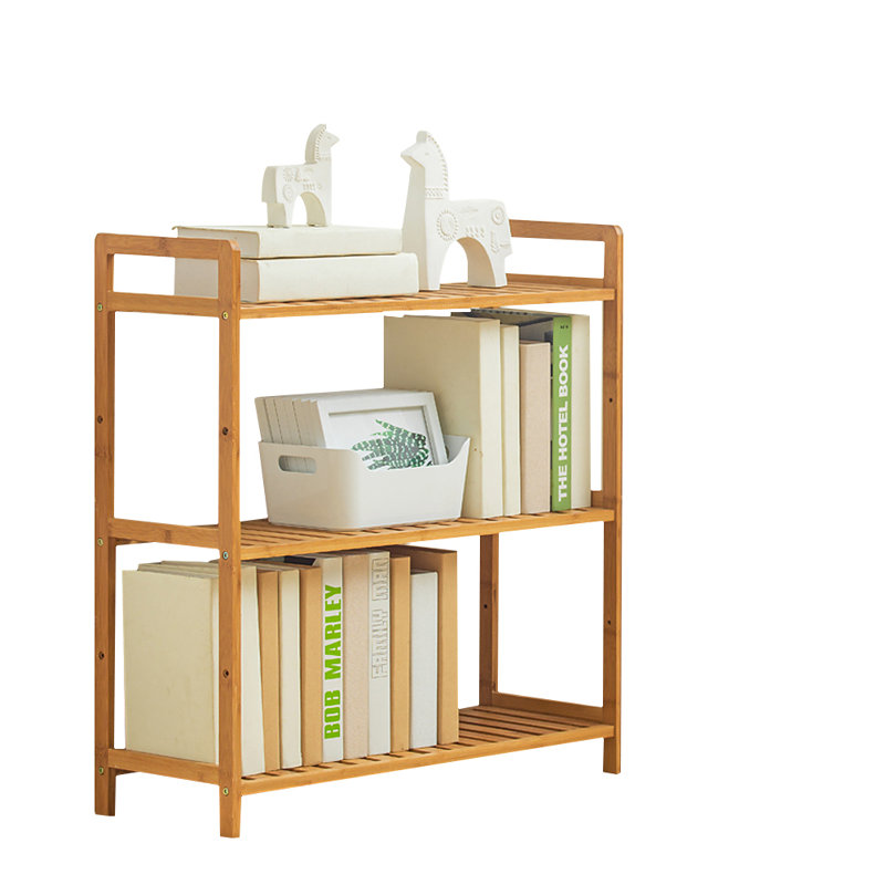 Multiple layers Wood Book Storage Shelf, (3 Shelves) 71"H x 68"W x 25"D