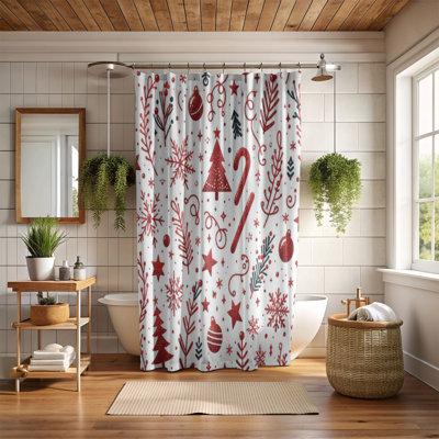 Sparkling Holidays - 1 Piece Standard Shower Curtain