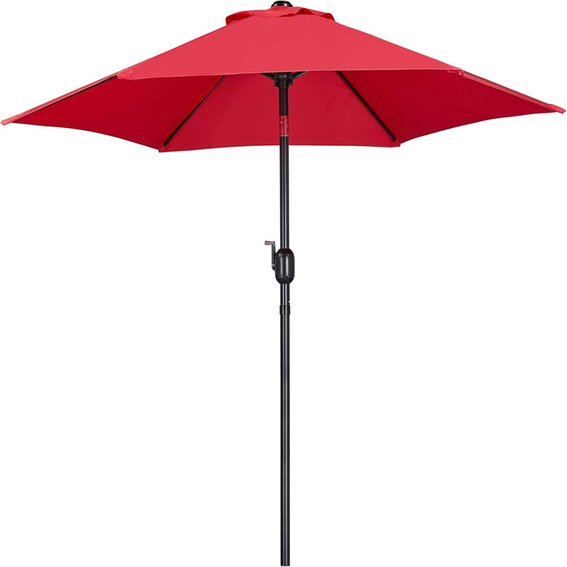 Caillan Tilt Market Parasol, 203cm H x 230cm W x 230cm D, Red
