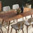 Snover modern hard retro rectangular dining table-187740474