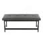 Banc en métal noir et similicuir-359438421