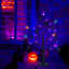 Arbre d'arbre d'Halloween effrayant noir 2 pi avec 24 lumières DEL orange