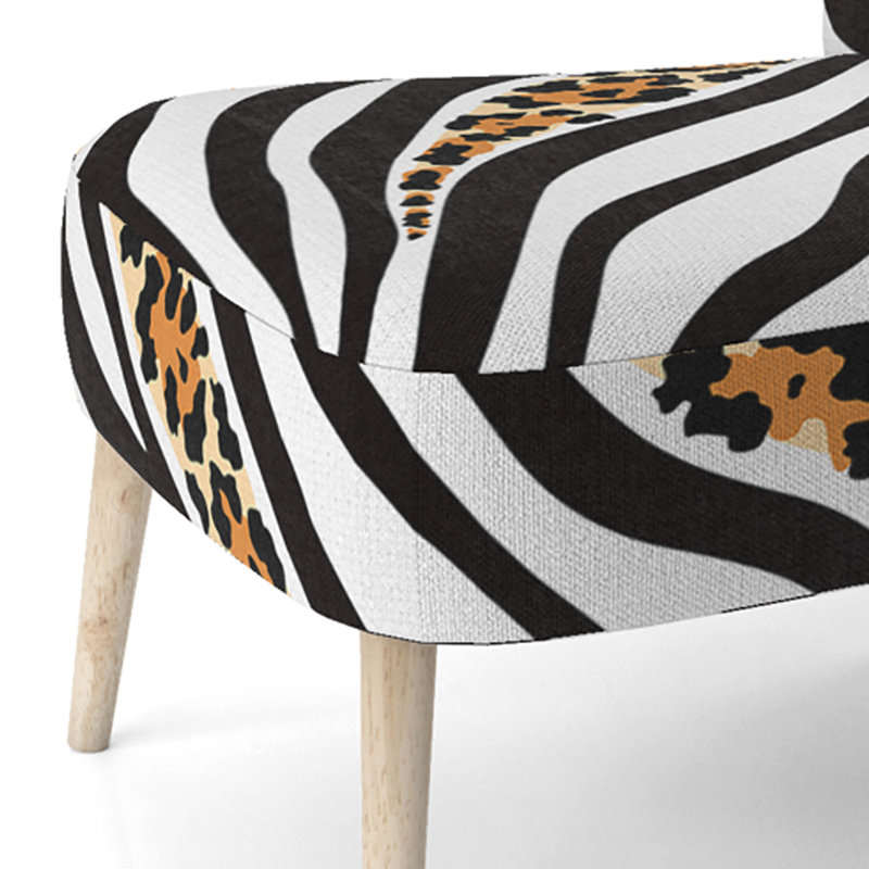 Chaise d'appoint rembourrée Zebra And Leopard